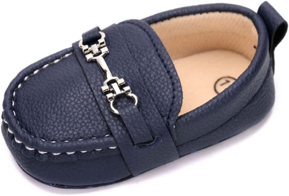 LONSOEN Baby Girls Boys Loafers Prewalker Dress Crib Shoes