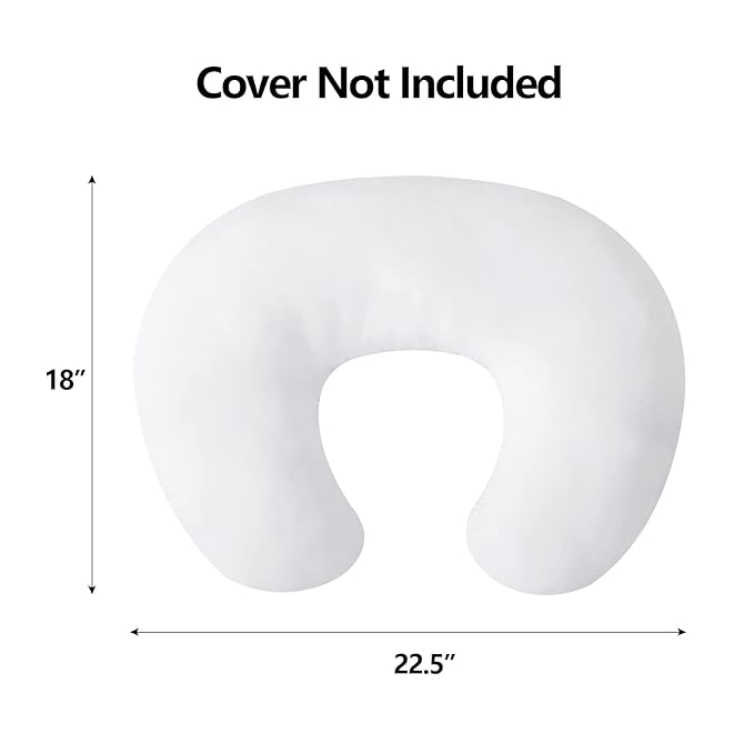 Little Grape Land Nursing Pillow for Breastfeeding, Bare Naked Breast Feeding Pillows for Mom, Bottle Feeding & Tummy Time, Breastfeeding Pillows, Naked Nursing Support Only (Naked Pillow)