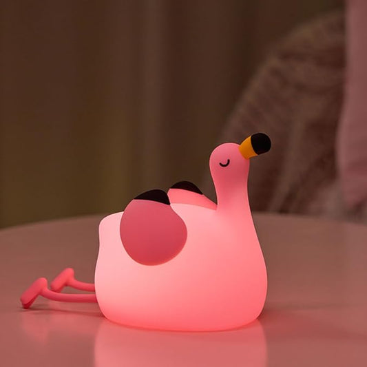 Flamingo Night Light,Dimmable Silicone Animal Nursery Night Light,Pink Flamingo Lamp Decor for Kids Room Bedroom,Birthday Christmas Unique Gift for Kids boy Girls