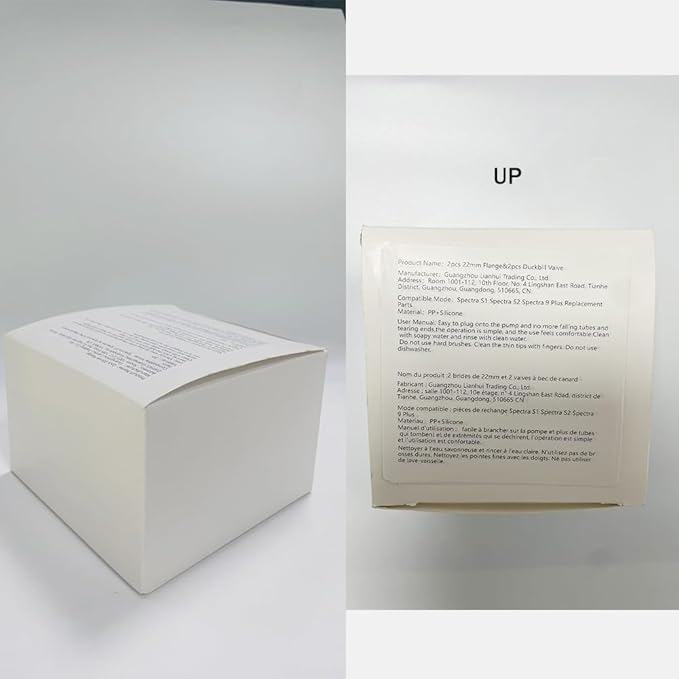 22mm Flange and Duckbill Valve Compatible with Spectra S1 Spectra S2 Spectra9 Plus Synergy Gold Breast Pump, Spectra Pump Parts S2 Parts S2 Accessories Replacement