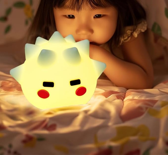 Night Light for Kids, Silicone Touch Night Light for Baby Nursery, Voice-3-Level Warm Light Adjustment Portable Nursing Room Light, Rechargeable Nightlight for Girls and Boys Bedside Gift