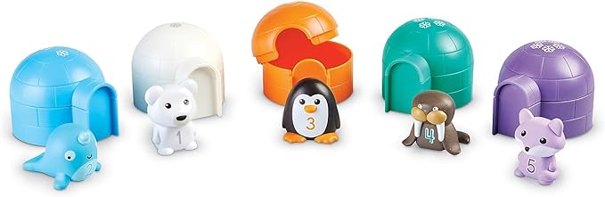 Learning Resources Sort & Seek Polar Animals - 15 Pieces, Age 18+ Months Toddler Learning Activities, Educational Toys, Educational Toy Set Color, Teaching Toys