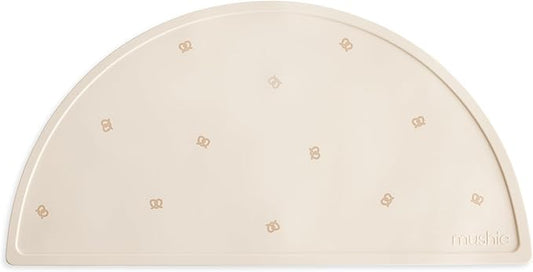 mushie Silicone Placemat for Kids | BPA-Free Non-Slip Design (Pretzel)