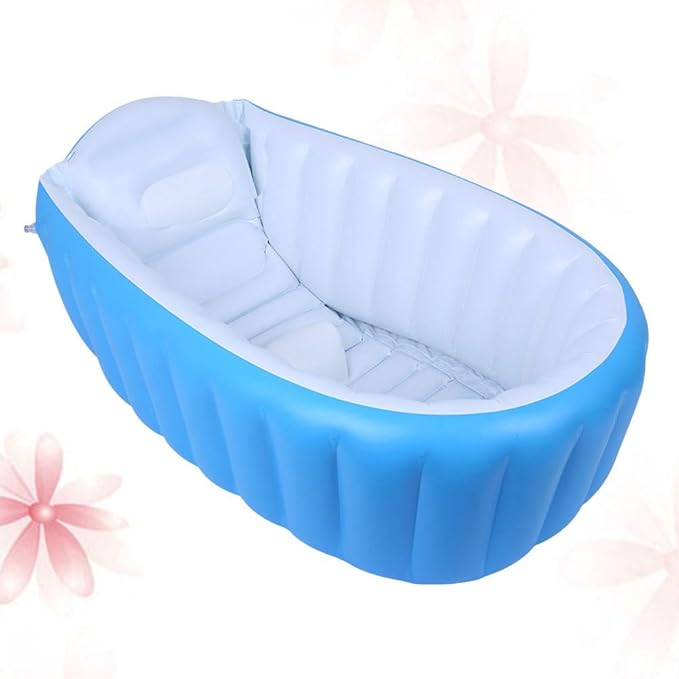 Kisangel Inflatable Bathtub Baby Bathtub Foldable Tub Baby Shower Tub Inflatable Bath Tub for Baby Kids Swimming Pool