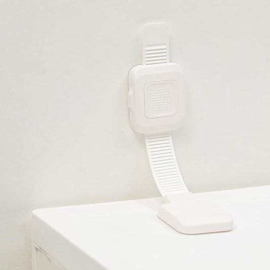 YEYA Upgraded No Drill Furniture Anchors for Baby Proofing, Anti-Tip Adjustable Straps, 4 Pack