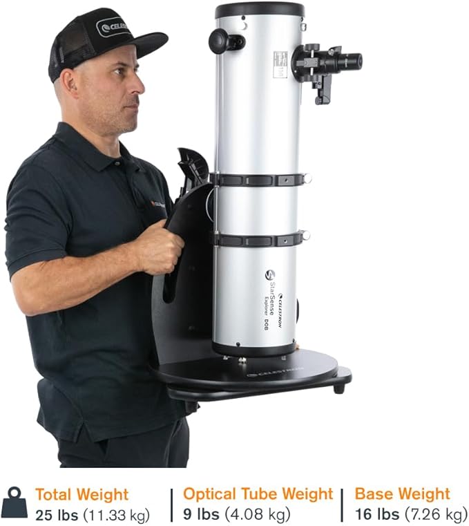 Celestron StarSense Explorer 150AZ App-Enabled Telescope – 150mm Tabletop Dobsonian with Smartphone Dock & StarSense App – iPhone & Android Compatible – Easy-to-Use for Beginners