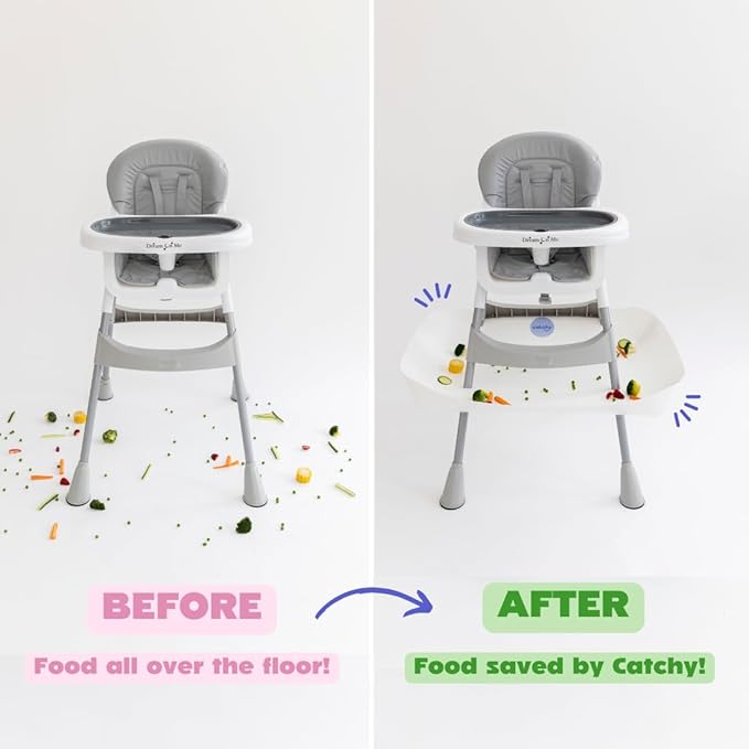 CATCHY - Food Catcher - Compatible with Dream On Me Portable 2-in-1 Tabletalk High Chair + 11 Other High Chairs - Highchair Sold Separately - Baby Food & Mess Catcher - Under High Chair Accessory