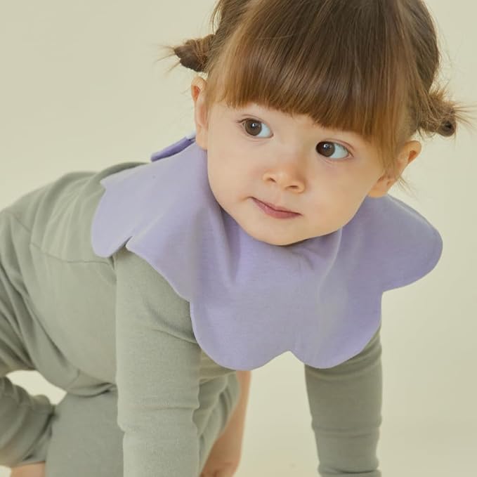 Konny Baby Bibs Set, 360 ° Rotate, Soft and Absorbent Bandana Drooling for Boys Girls baby Essentials