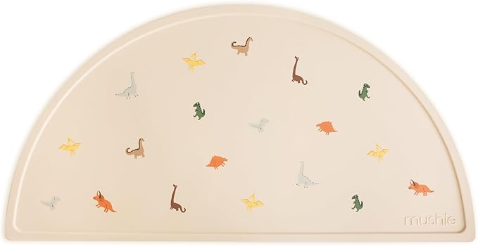 mushie Silicone Placemat for Kids | BPA-Free Non-Slip Design (Dinosaurs)