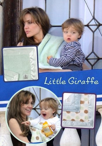 Little Giraffe Unisex Luxe Dot Baby Blanket Blue One Size