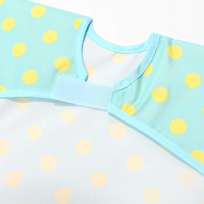 Long Sleeve Waterproof Bib for Toddlers – Feeding Smock for Baby Mealtime, Self-Feeding, Painting & Messy Play, BPA-Free