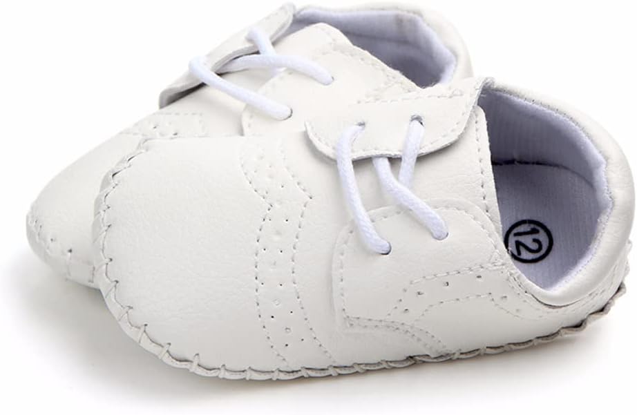 LONSOEN Baby Girls Boys Loafers Prewalker Dress Crib Shoes