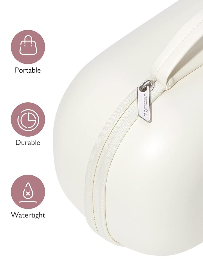 Momcozy Breast Pump Storage Bag, Hard Shell Case with Removable Tray, Watertight Breast Pump Storage Bag for Pumping Bag, Diaper Bag, or Handbag（Holds 2 Pumps）