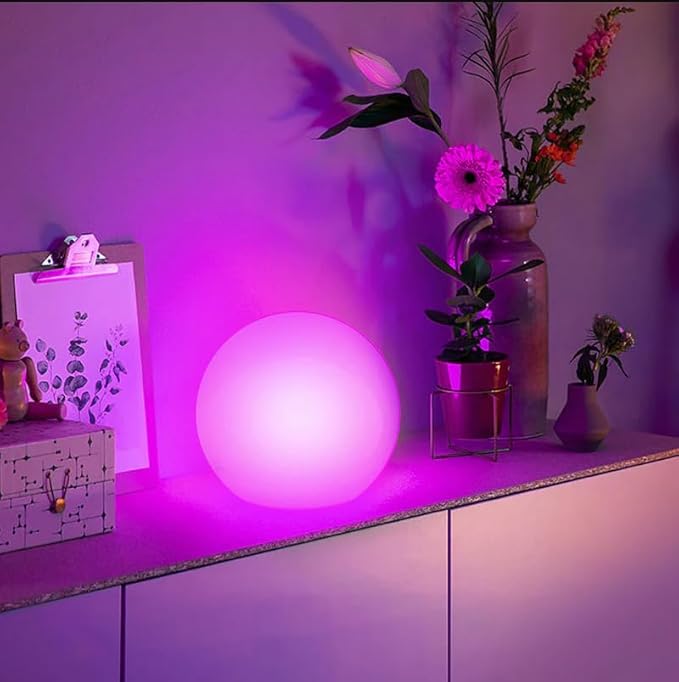 LOFTEK 8-inch LED Night Light Ball: 16 RGB Colors and Dimmable Globe Light with Remote, Upgraded Folding Handle, Seamless Matte Housing, Rechargeable IP65 Floating Pool Light, for Nursery or Decor