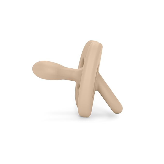 Color Essence SX PRO Silicone Baby Pacifier 1Pk, Made with 100% Soft Silicone, Baby Essentials Perfect for Breastfeeding Babies, Designed in Spain, 6-18 Mths, Irish Cream