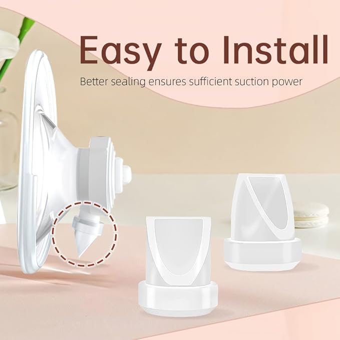 8Pc Duckbill Valves 8Pc Flange Inserts and 4Pc Silicone Diaphragm Compatible with Momcozy M5, Replacement M5 Pump Parts Accessories Made by Tbuymax, Not Original Momcozy Pump Parts