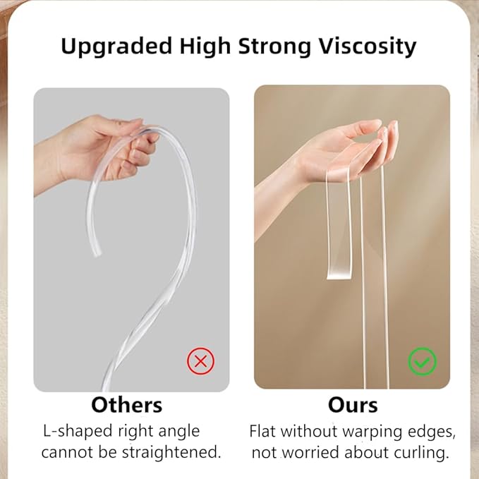 Baby Proofing Edge Protector for Kid Clear Edge Protector Strip Safety Corner Guards Child Proof Corner Bumper for Furniture 1.2" x 6.6' (thk: 2mm)