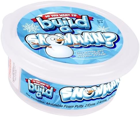 Kangaroo Build a Snowman Kit Snowballs Toys for Kids - Snow Play Winter Toys Christmas Crafts for Kids - Snowman Clay Craft Kit Toddlers Stocking Stuffers Halloween Playdough for Kids and Adults