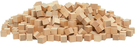 DIY Wooden Cubes 1/2-inch, Pack of 500 Small Blank Wooden Blocks, Unfinished Wood Blocks for Crafts, STEM, Dice, and Building Blocks for Stacking, by Woodpeckers