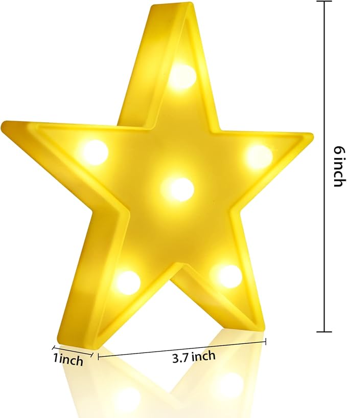 3 Pcs LED Stars Night Light Can Be Hung On The Wall Kids Room Room Light, Suitable for Birthday Party Holiday Decoration Baby Room Nursery Decoration (Stars)