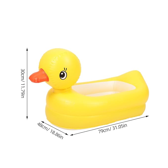 Sosoport Baby Inflatable Bathtub Animal Duck Portable Infant Toddler Bathing Tub Mini Air Swimming Pool Shower Basin for Kids Boys Girls
