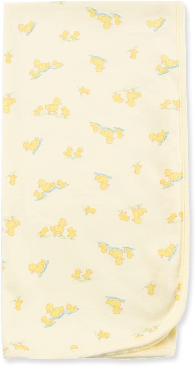 Little Me Blankets for Baby Gender Neutral Duckies Swaddling Receiving Blanket, 30 x 27 Inches