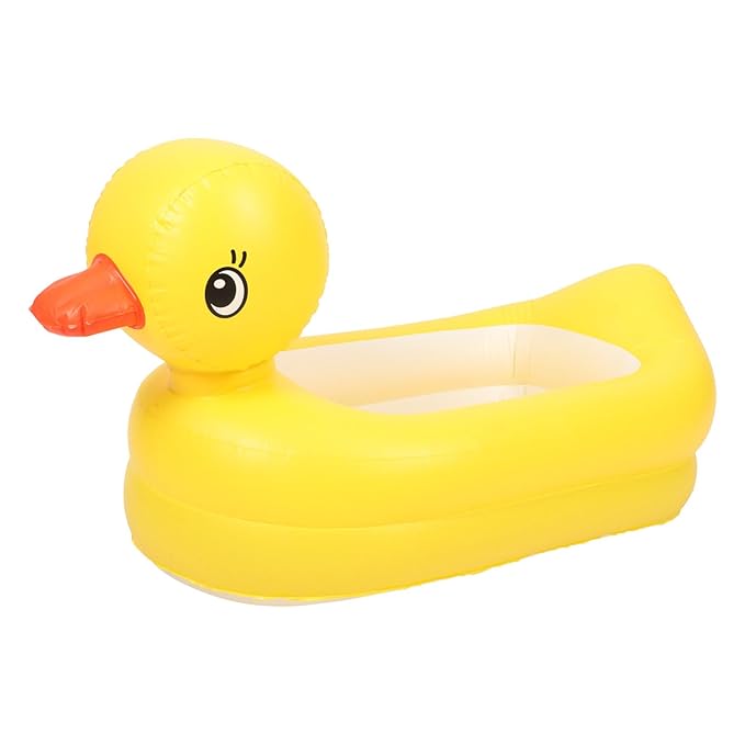 Sosoport Baby Inflatable Bathtub Animal Duck Portable Infant Toddler Bathing Tub Mini Air Swimming Pool Shower Basin for Kids Boys Girls