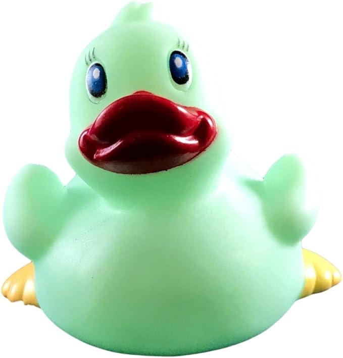 3" Glow in The Dark Rubber Duck [Sealed Hole, Floats Upright] - Baby Safe Bathtub Bathing Toy