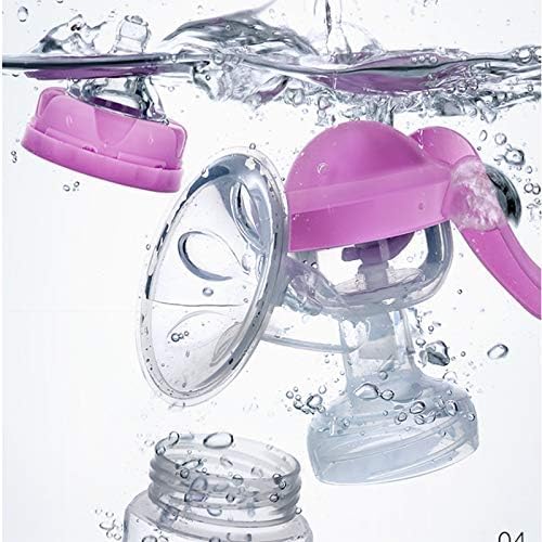 JADE KIT Manual Breast Pump - Adjustable Suction Silicone Hand Pump Breastfeeding, Small Portable Manual Breast Milk Catcher Baby Feeding Pumps & Accessories, Purple, Mother’s Day Gifts