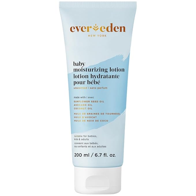 Evereden Moisturizing Baby Lotion for Newborn 6.7 oz. | Lightweight & Non-Greasy Toddler Lotion | Clean & Gentle Baby Care | Non-toxic & Fragrance Free