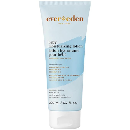 Evereden Moisturizing Baby Lotion for Newborn 6.7 oz. | Lightweight & Non-Greasy Toddler Lotion | Clean & Gentle Baby Care | Non-toxic & Fragrance Free
