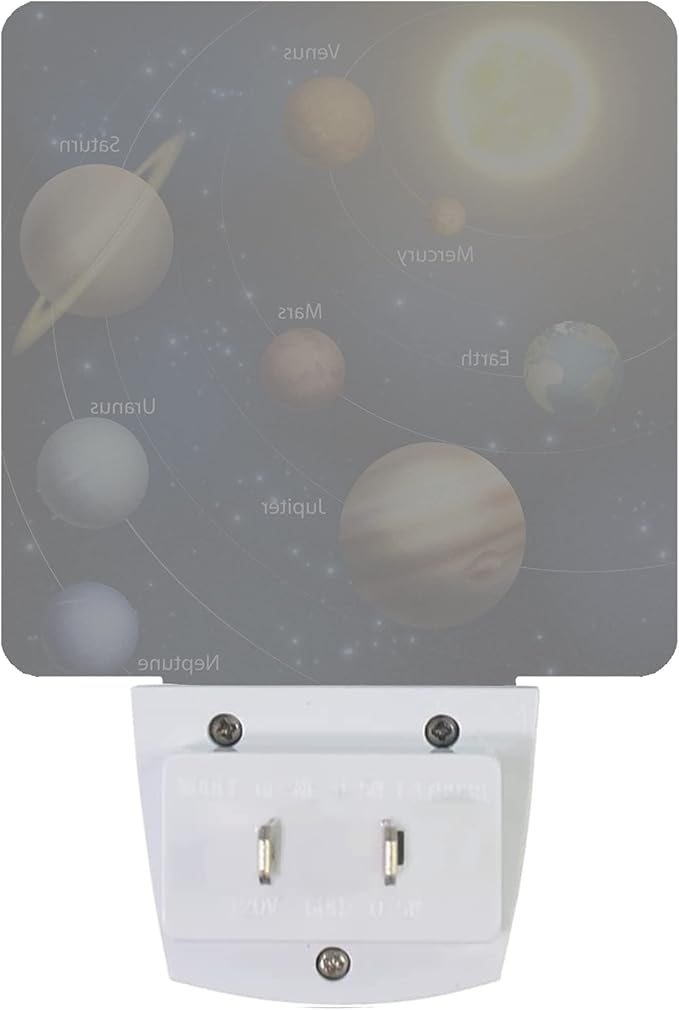 Planet Solar System Universe Galaxy Space Night Light Plug-in LED Nightlights Auto Sensor Night Lamp Dusk-to-Dawn Lamp Home Decor for Nursery Children Girls Boys