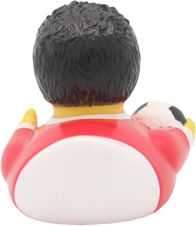3 Inch Soccer Player Red Bath Toy, Car Dashboard Decoration