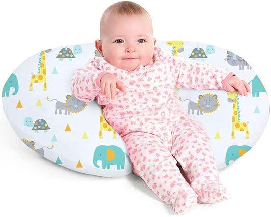 Little Grape Land Nursing Pillow for Infants, Breastfeeding Pillows, Baby Support Pillow for Nursing, Bottle Feeding, Tummy Time with Machine Washable Cover & Breathable Filling (Woodland Animals)