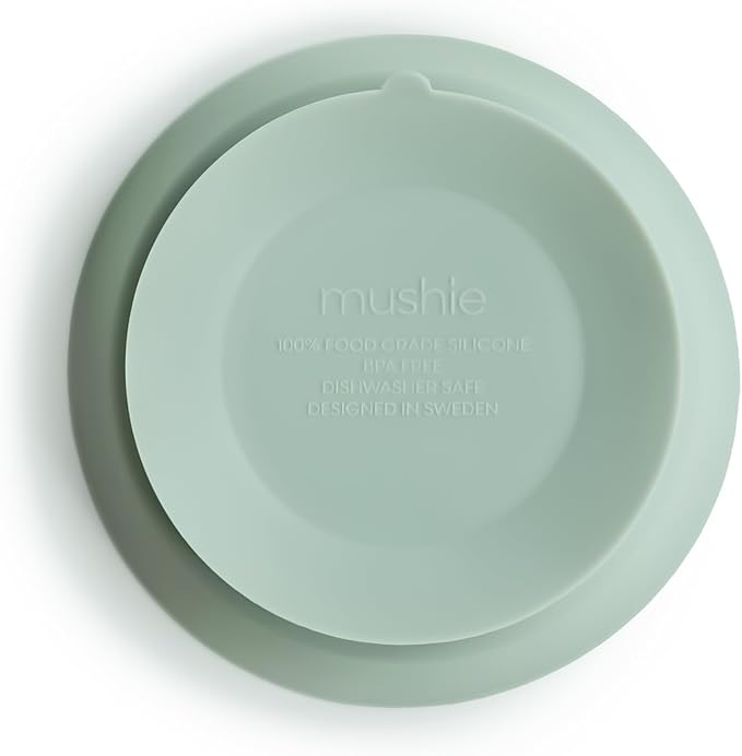 mushie Silicone Suction Bowl | BPA-Free Non-Slip Design (Cambridge Blue)