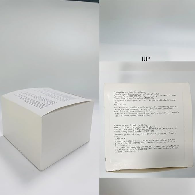 2pcs 19mm Flange Compatible with Spectra S1 S2 9 Plus Synergy Gold Ameda MYA Motif Luna Breast Pump, Replacement to Spectra Pump Parts, Breast Pump Shields 19mm Replace S1 S2 Parts