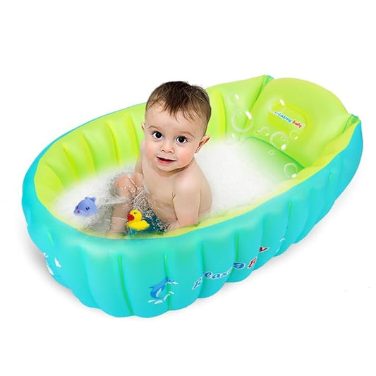 | Inflatable Baby Bathtub,Newborn Bathtub Seat for Infant,Non-Slip Baby Pool for Sitting up,Foldable Toddler Tub Shower,Portable Travel Bath for Kids 0-6 Year