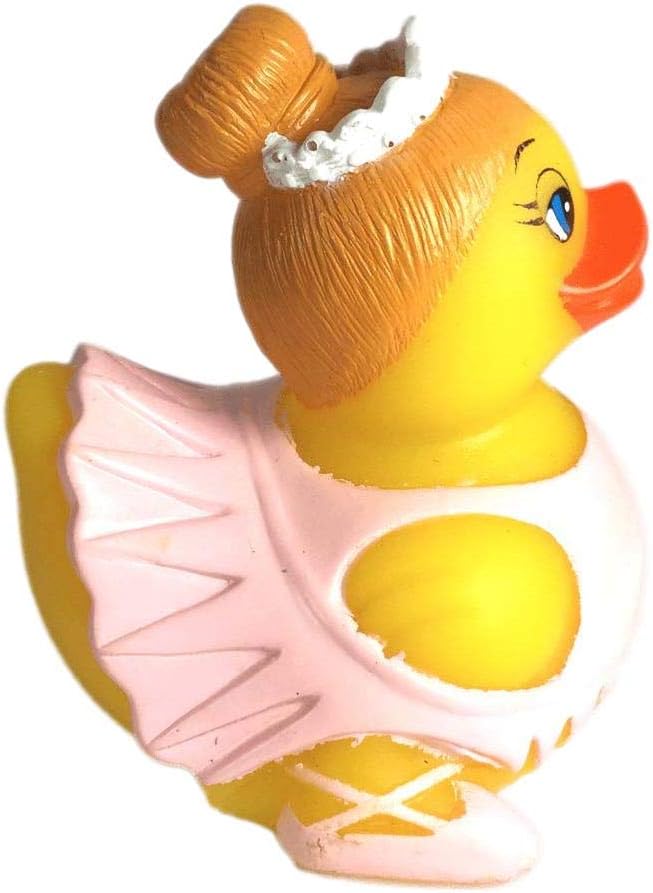 3" Ballet Rubber Duck [Sealed Hole, Float Upright] - Baby Safe Bathtub Bathing Toy