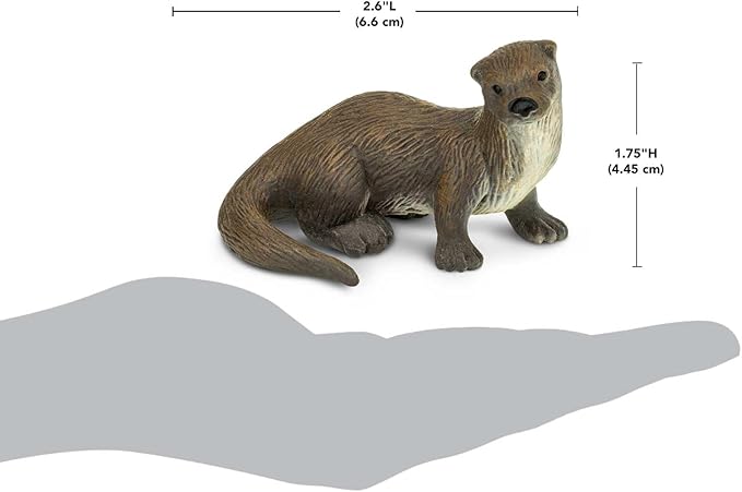 Safari Ltd. River Otter Figurine - Realistic 3" Wildlife Figure - Educational Toy for Boys, Girls, and Kids Ages 3+