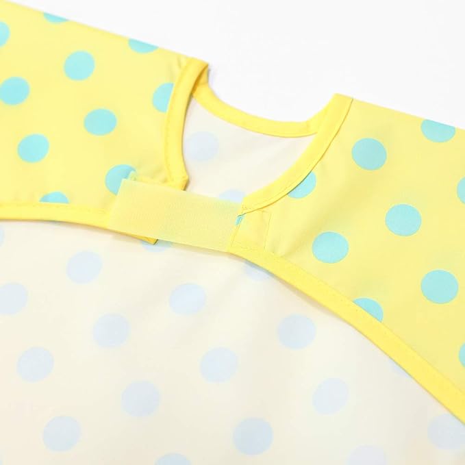 Long Sleeve Waterproof Bib for Toddlers – Feeding Smock for Baby Mealtime, Self-Feeding, Painting & Messy Play, BPA-Free
