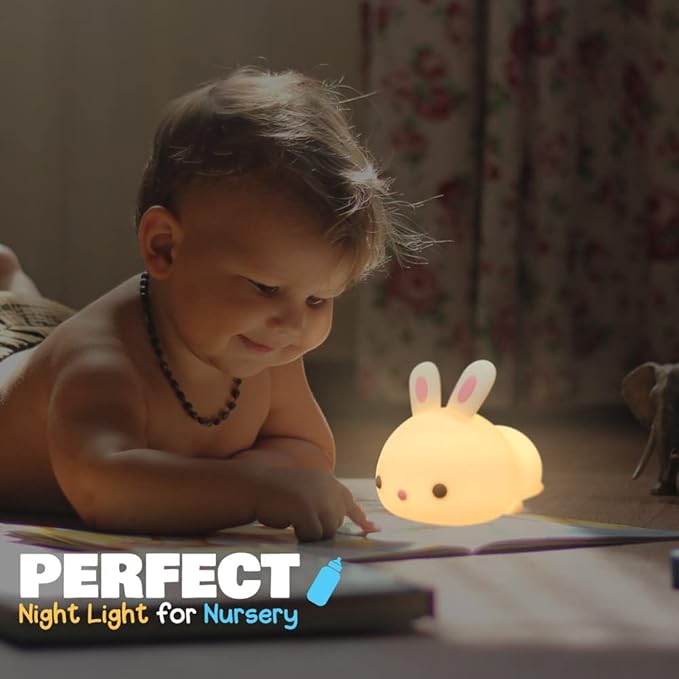 AULTRA Night Light for Kids – 16 Color USB Rechargeable Dog Lamp for Baby Nursery, Soft Silicone Night Light, 2 Brightness Levels, 10-Hour Use, Squishy Puppy Gift for Boys & Girls