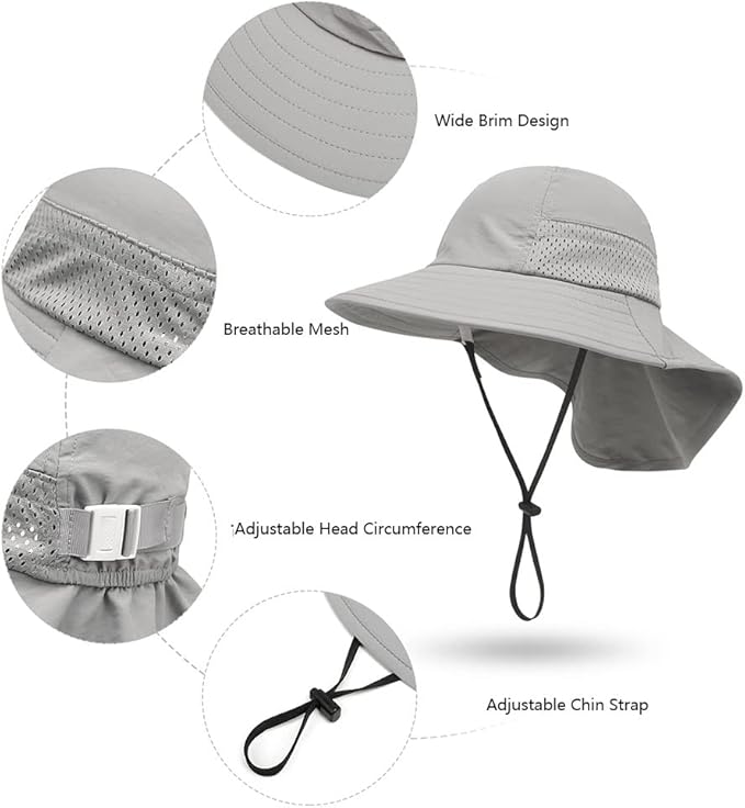 Baby Sun Protection Hat for Infant Toddlers Boys Girls UPF 50+ Sunhat for Outdoor Beach Swim