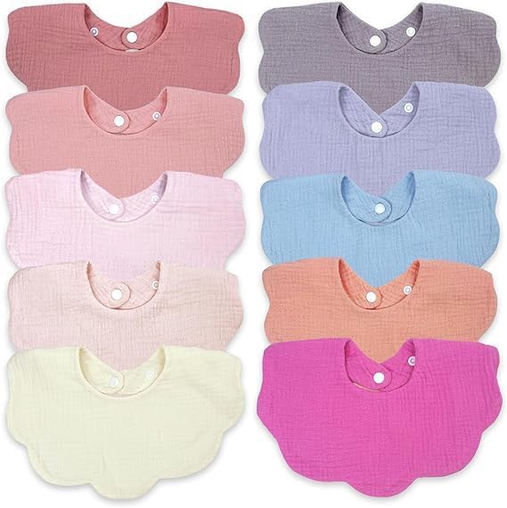 Baby Bibs Muslin Drool Teething Drooling Bibs for Baby Girl Boy Muslin Cotton