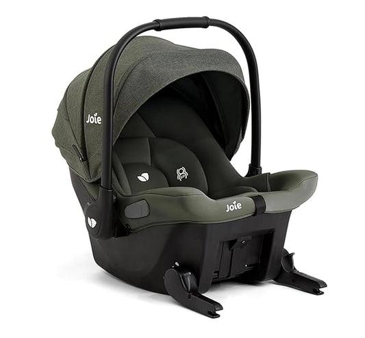 Joie Mint Latch Baseless Infant Car Seat – Lightweight, Built-in Rigid Lower Anchor Attachments and Side-Impact Protection – No Base Installation Required, Travel-Friendly Design (Evergreen)