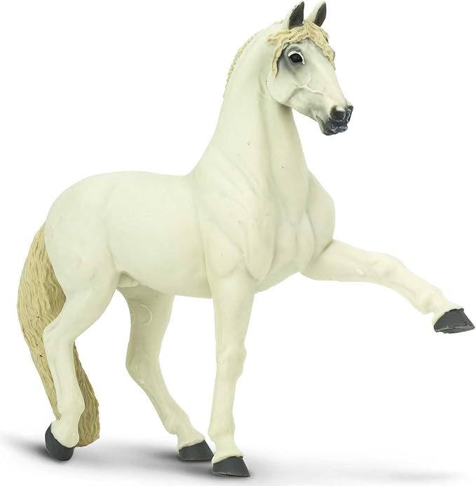 Safari Ltd. Andalusian Stallion Figurine - Detailed 4.5" Plastic Model Figure - Fun Educational Play Toy for Boys, Girls & Kids Ages 3+