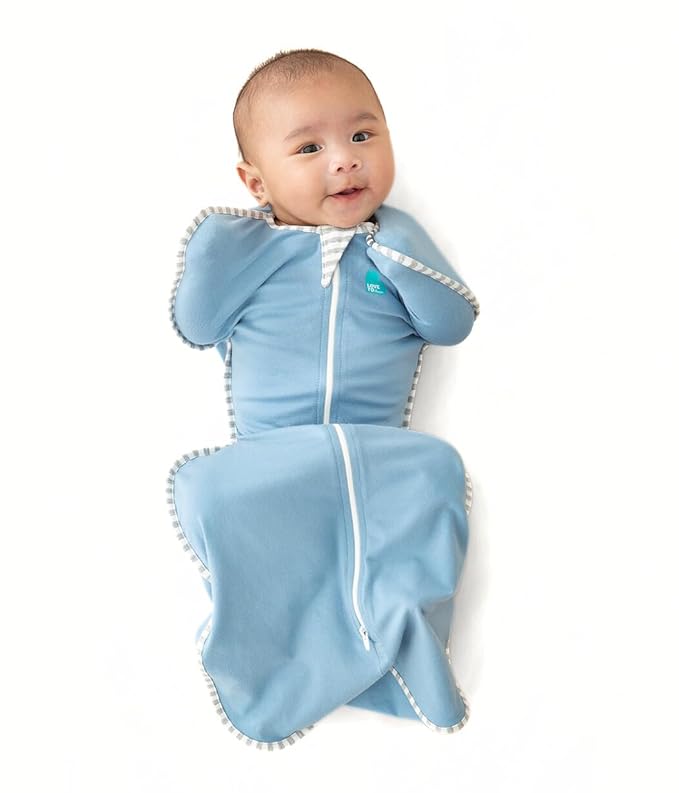 Love to Dream Swaddle UP, Baby Sleep Sack, Self-Soothing Swaddles for Newborns, 8-13 lbs, Snug Fit Helps Calm Startle Reflex, New Born Essentials for Baby, Dusty Blue