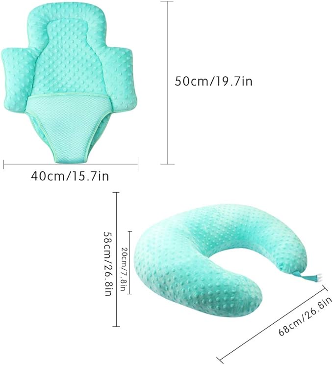 Baby Nursing Pillows for Breastfeeding, Multifunctional Ultra Soft Minky Nursing Pillow for Boys and Girls, Baby Feeding Support Pillow for Newborn, Green