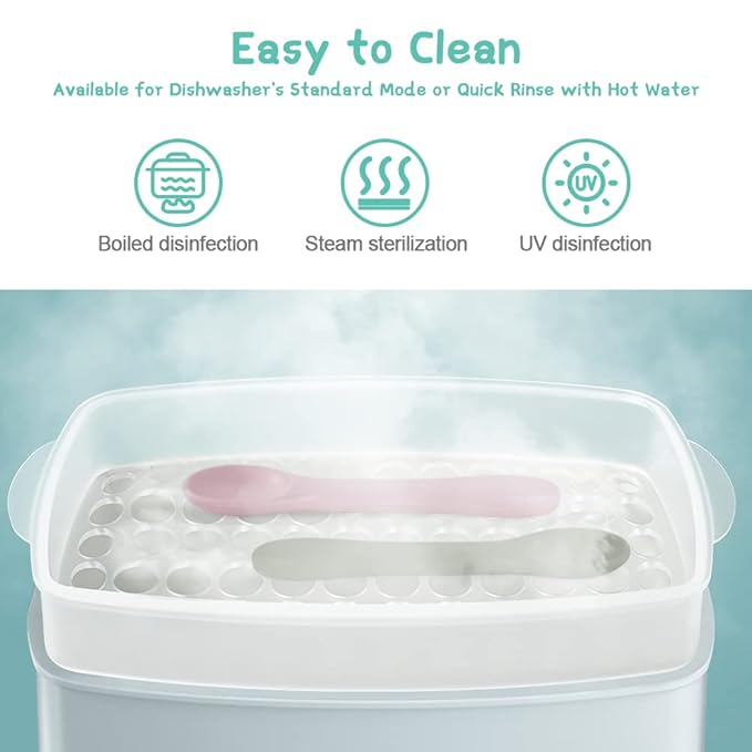 Vicloon Silicone Baby Feeding Spoons, 4 PCS First Stage Feeding Spoons for Infants, Baby Led Weaning Feeding Supplies Training Spoon, Toddler Utensils, Ultra-Durable & Chewproof, Dishwasher Safe