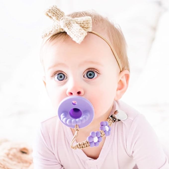Ryan & Rose Cutie PAT Pacifier Teether (Slant, Orchid)