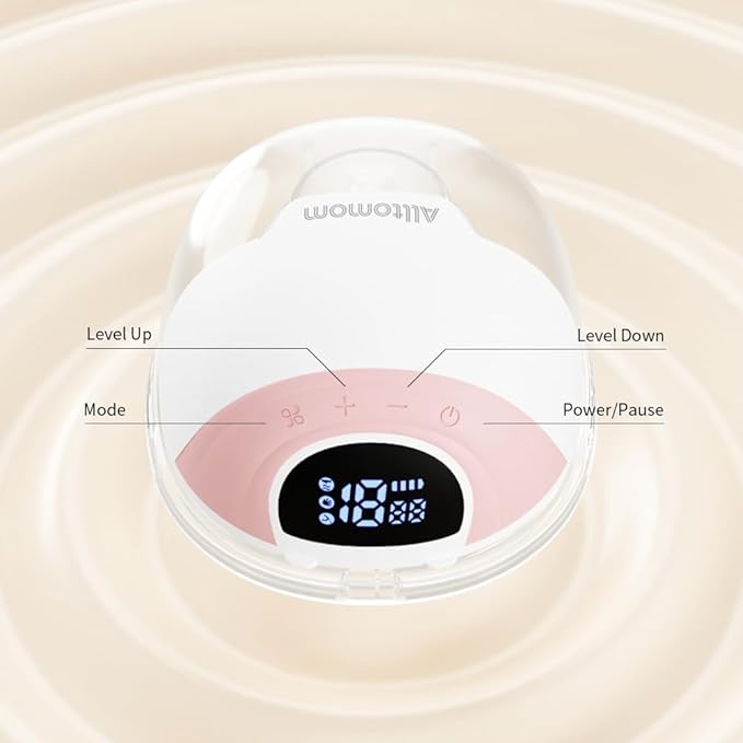 Breast Pump Hands Free Wearable Breastfeeding Pump with Adjustable Suction Electric Portable Wireless Breast Pump of Baby Mouth Double-Sealed Flange with 3 Modes & 9 Levels 24mm, 2 Pack